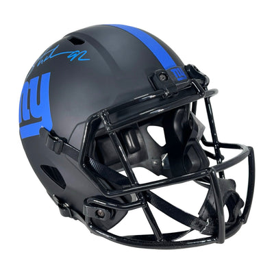 Michael Strahan Signed New York Giants Eclipse Full-Size Replica Football Helmet (Beckett)