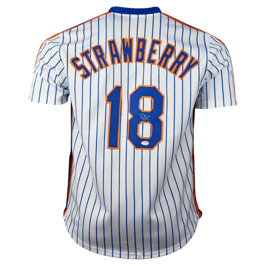 Darryl Strawberry Signed New York #18 Pro-Edition Pinstripe Baseball Jersey (JSA)