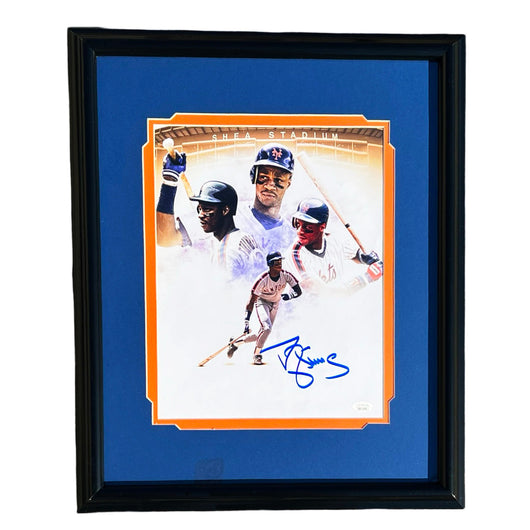 Darryl Strawberry Signed Pose 1 New York Shea Stadium Baseball Framed 11x14 Photo (JSA)