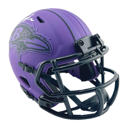 Terrell Suggs Signed Baltimore Ravens Rave Mini Football Helmet (JSA)