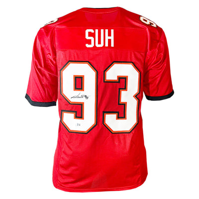 Ndamukong Suh Signed Tampa Bay Red Football Jersey (Beckett)