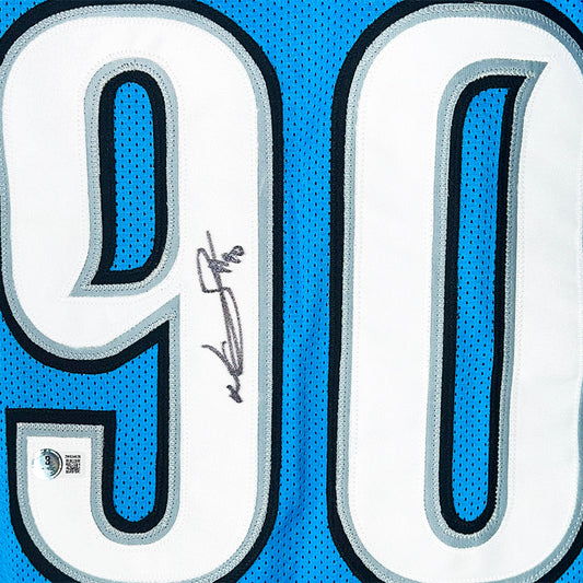 Ndamukong Suh Signed Detroit Light Blue Football Jersey (Beckett)