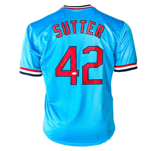 Bruce Sutter Signed St. Louis Light Blue Baseball Jersey (JSA)
