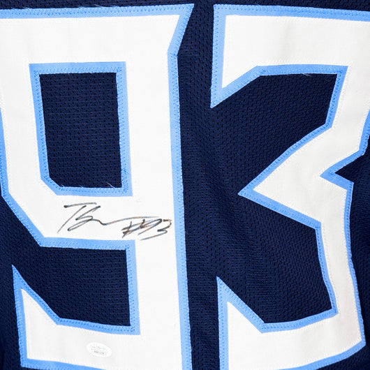 T'Vondre Sweat Signed Tennessee Navy Football Jersey (JSA)