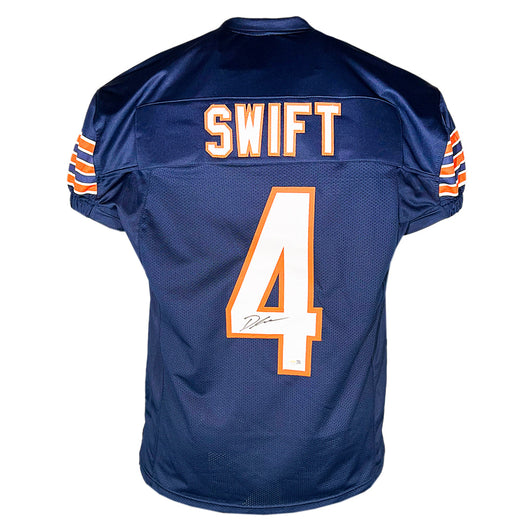 D'Andre Swift Signed Chicago Navy Game Style Football Jersey (JSA)