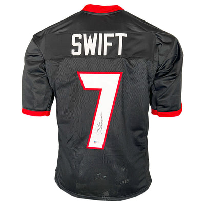 D'Andre Swift Signed Georgia College Black Football Jersey (Beckett)