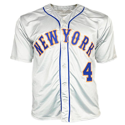 Ron Swoboda Signed 69 Champs Inscription New York Grey Baseball Jersey (JSA)