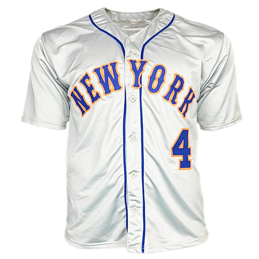 Ron Swoboda Signed 69 Champs Inscription New York Grey Baseball Jersey (JSA)