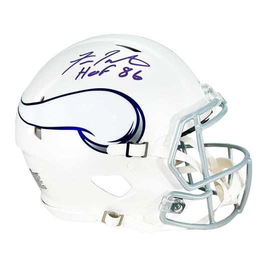Fran Tarkenton Signed HOF 86 Inscription Minnesota Vikings Authentic Alt 2024 Speed Full-Size Football Helmet (Beckett)