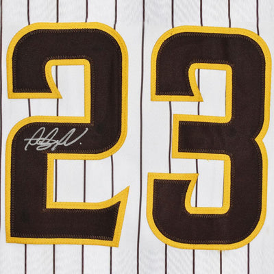 Fernando Tatis Jr Signed San Diego White Pinstripe Slam Diego Baseball Jersey (JSA)