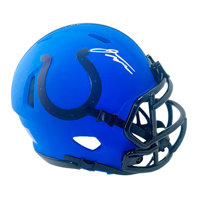 Jonathan Taylor Signed Indianapolis Colts Rave Full-Size Replica Football Helmet (Beckett)