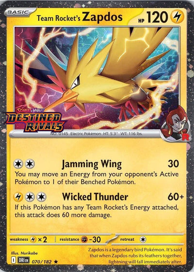 Team Rocket's Zapdos (Stamped Promo) (Sealed) - [Destined Rivals]