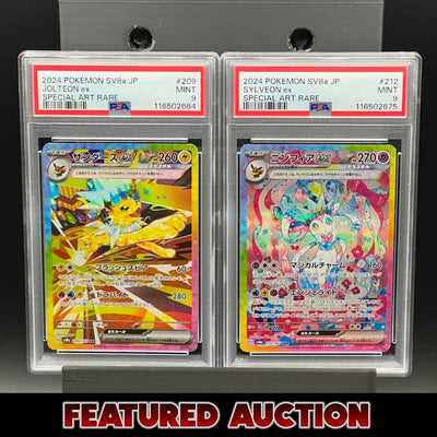 Jolteon & Sylveon ex SAR Terrastal Festival PSA 9 Bundle