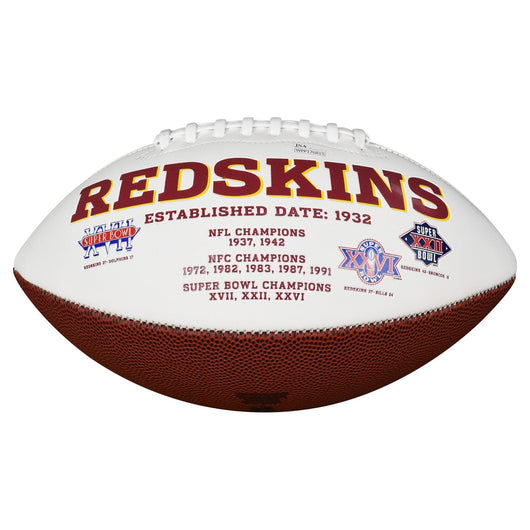 Joe Theismann Signed SB XVII Champs Inscription Washington Redskins Logo Football (JSA)
