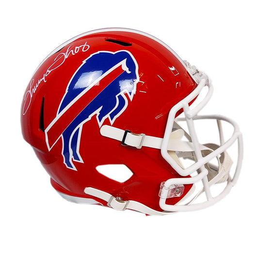 Thurman Thomas Signed Buffalo Bills Throwback 87-01 Speed Full-Size Replica Football Helmet (Beckett)