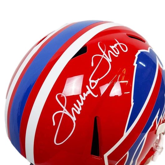 Thurman Thomas Signed Buffalo Bills Throwback 87-01 Speed Full-Size Replica Football Helmet (Beckett)