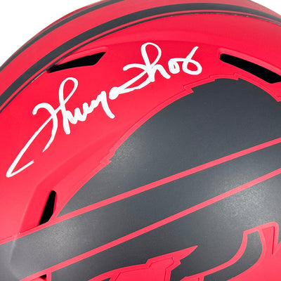 Thurman Thomas Signed Buffalo Bills Rave Full-Size Replica Football Helmet (JSA)