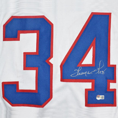 Thurman Thomas Signed Buffalo White Football Jersey (Beckett)