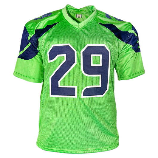 Earl Thomas Signed Seattle Green Football Jersey JSA
