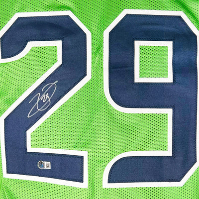 Earl Thomas Signed Seattle Green Football Jersey JSA