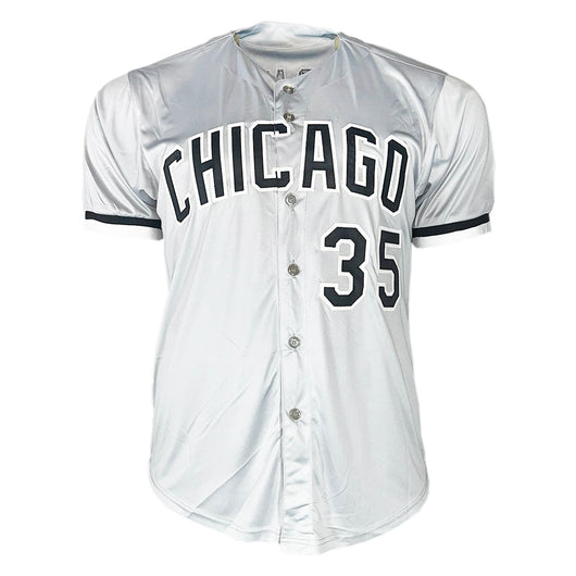 Frank Thomas Signed Chicago Grey Baseball Jersey (Beckett)