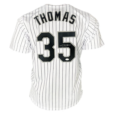 Frank Thomas Signed Chicago Pinstripe Baseball Jersey (JSA)