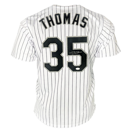 Frank Thomas Signed Chicago Pinstripe Baseball Jersey (JSA)