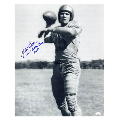 Y.A. Tittle Signed 1947 Cotton Bowl MVP Inscription Pose 8-1 Football 16x20 Photo (JSA)