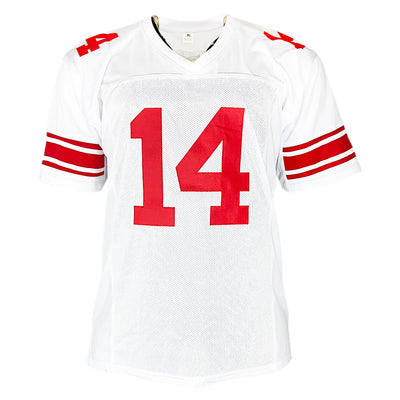 Y.A. Tittle Signed HOF 71 Inscription New York White Black Signature Football Jersey (JSA)