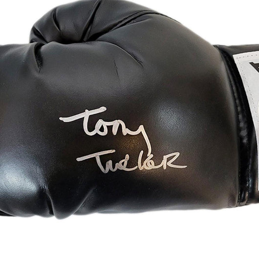 Tony Tucker Autographed Boxing Glove Black (JSA)