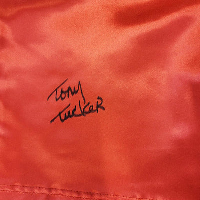 Tony Tucker Signed Red Boxing Trunks (JSA)