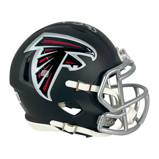 Michael Turner Signed Atlanta Falcons Speed Mini Football Helmet (Beckett)