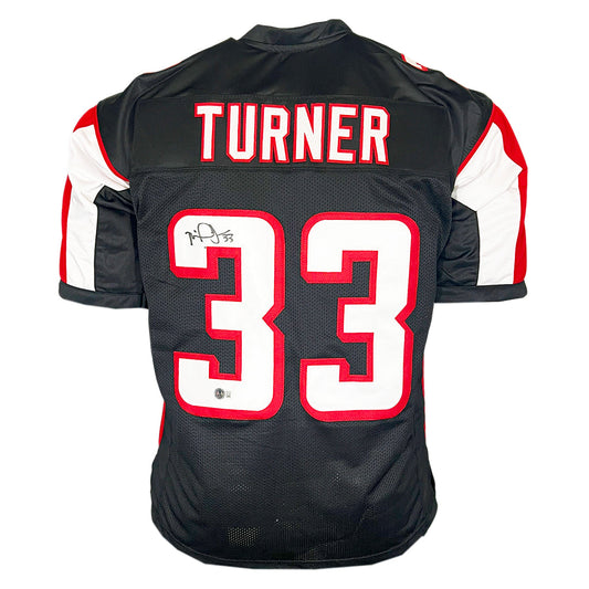 Michael Turner Signed Atlanta Black Football Jersey (Beckett)