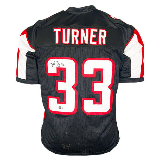 Michael Turner Signed Atlanta Black Football Jersey (Beckett)