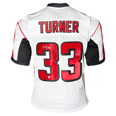 Michael Turner Signed Atlanta White Football Jersey (Beckett)