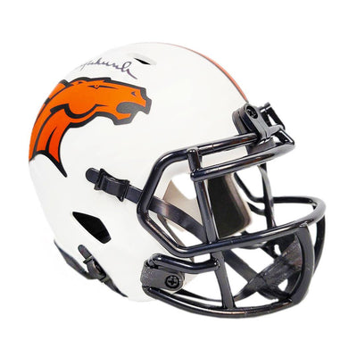 Rick Upchurch Signed Denver Broncos Lunar Eclipse Speed Mini Replica Football Helmet (JSA)