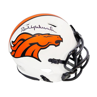 Rick Upchurch Signed Denver Broncos Lunar Eclipse Speed Mini Replica Football Helmet (JSA)