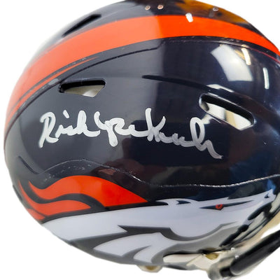 Rick Upchurch Signed Denver Broncos Speed Mini Replica Football Helmet (JSA)