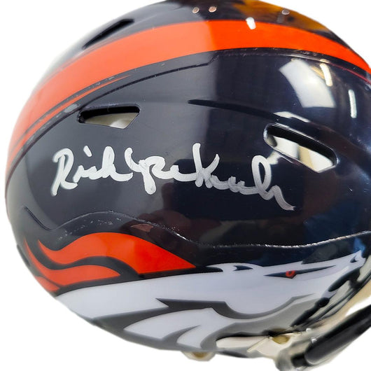 Rick Upchurch Signed Denver Broncos Speed Mini Replica Football Helmet (JSA)
