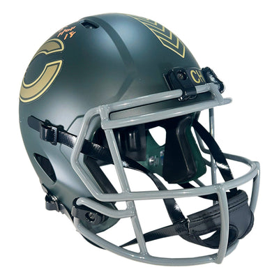 Brian Urlacher Signed Chicago Bears Salute to Service 2025 Full-Size Replica Football Helmet (Beckett)