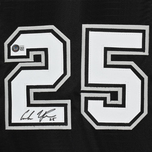 Andrew Vaughn Signed Chicago Black Baseball Jersey (Beckett)