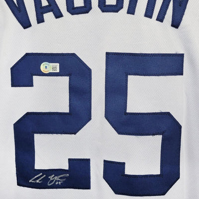 Andrew Vaughn Signed Chicago White Throwback Baseball Jersey (Beckett)