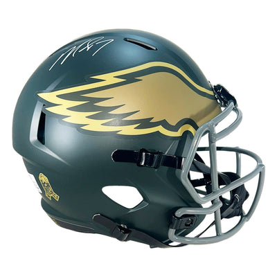Michael Vick Signed Philadelphia Eagles Salute to Service 2025 Full-Size Replica Football Helmet (Beckett)