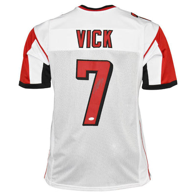 Michael Vick Signed Atlanta White Football Jersey (Beckett)