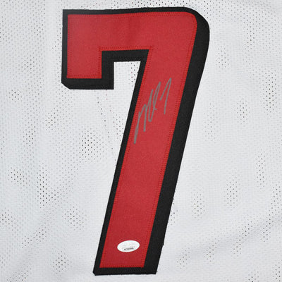 Michael Vick Signed Atlanta White Football Jersey (Beckett)