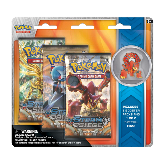 XY: Steam Siege - Collectible Pin 3 Pack Blister [Volcanion]