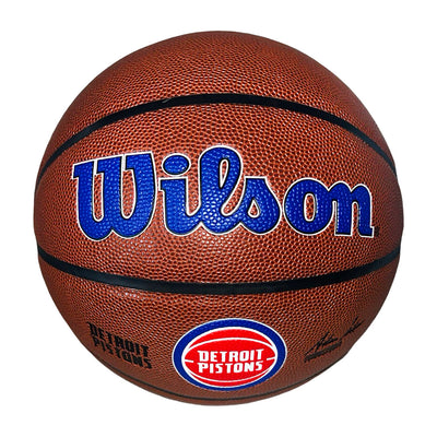 Rasheed Wallace Signed Detroit Pistons NBA Team Logo Basketball (Beckett)