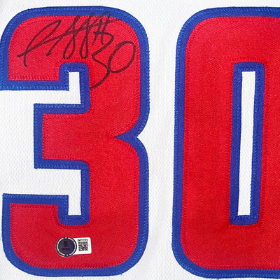 Rasheed Wallace Signed Detroit White Basketball Jersey (Beckett)