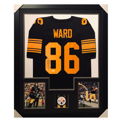 Hines Ward Signed Framed Vertical Layout Pro Edition Color Rush Jersey (JSA)