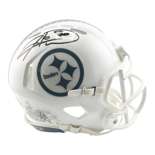 Hines Ward Signed Pittsburgh Steelers Salute to Service 2024 Mini Football Helmet (JSA)